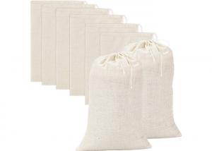 China 100% Eco Friendly Natural Cotton Drawstring Bags Various Size Custom Logo wholesale