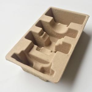 China Antistatic Bamboo Moulded Pulp Tray Dry Press Biodegradable Paper Tray wholesale