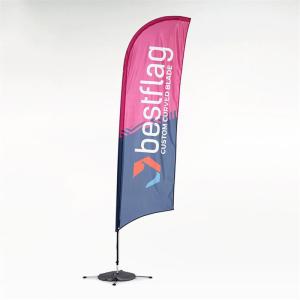 China YaoYang Knife And P Shape Feather Outdoor Beach Flag Double Sides Printed wholesale