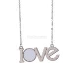 Sublimation Jewelry Blanks Sublimation Blank LOVE Letter Heart Shape Necklace
