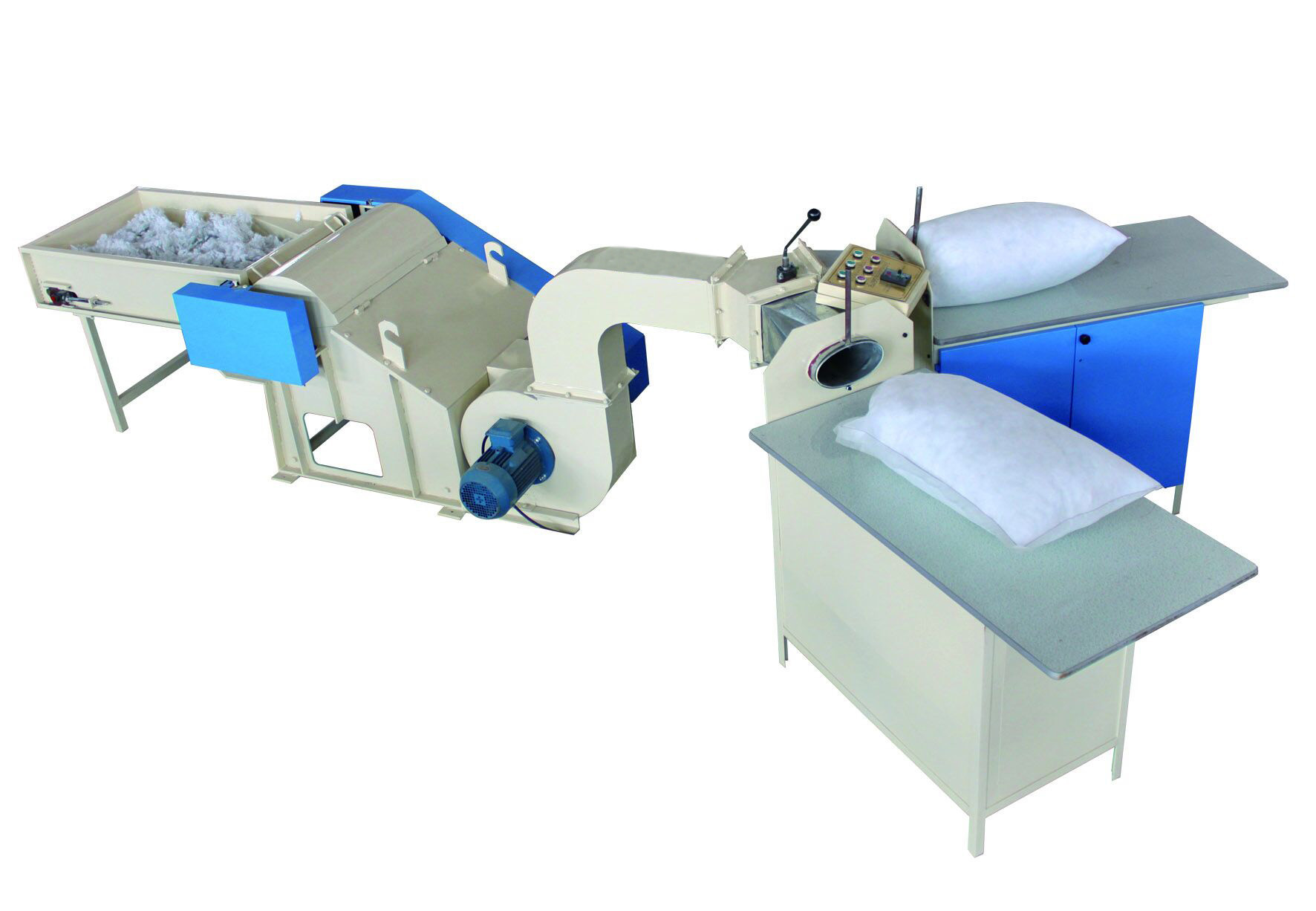 ISO9001 Pillow Filling Machine Upholstery Foam Sofa Polyester Fiber Cushion Filler Machine