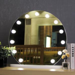 China Round LED Vanity With Mirror And Lights Desktop Adjustable Lighting wholesale
