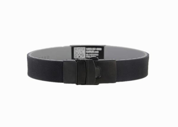 Engraved stainless steel both teeth clasp qr wristband silicone medical id band