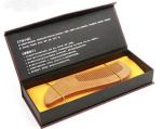 custom wooden comb packaging hinged box luxury horn comb gift box rigid comb