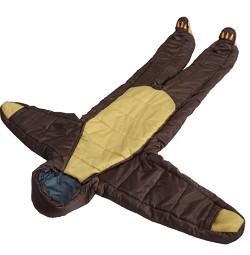 China Brown Yellow Lightweight 0 Degree Down Wearable Sleeping Bag Suit wholesale