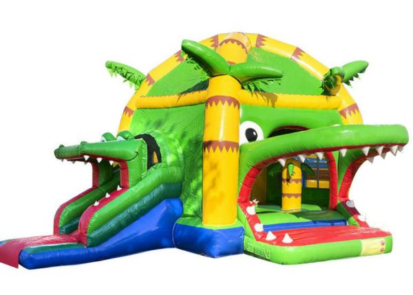 Scary Crocodile Kids Inflatable Bounce House In Public 5.2 * 5.9 * 4.5