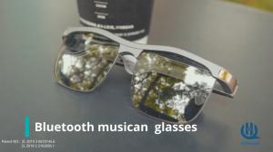 China Hot Sale New  sun glasses J1 Gray+Black Smart Music Glasses Water proof Dustproof Double Bridge Eye wear on sale