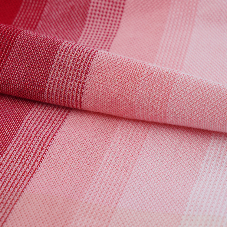 Polo Shirt Stretch Cotton Pique Fabric , Sweat Absorbing Yarn Dyed Cotton Fabric