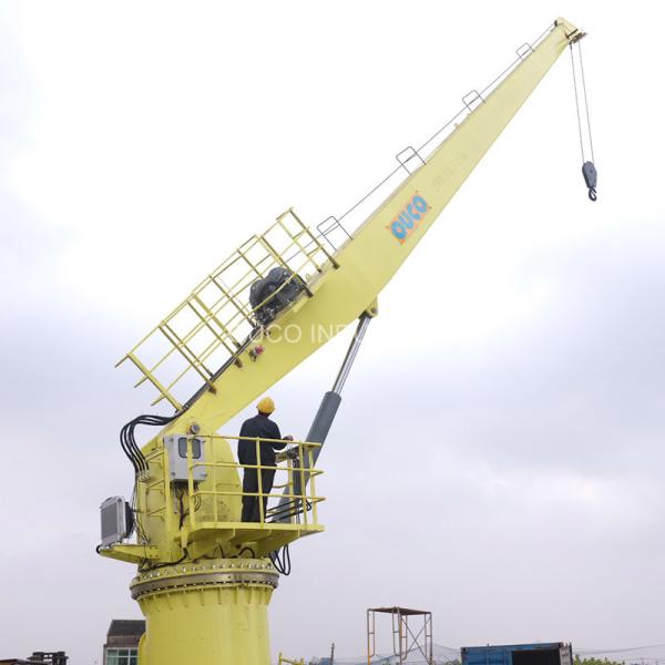 Stable Steel Structure Straight Boom 5T15M Marine Deck Cranes