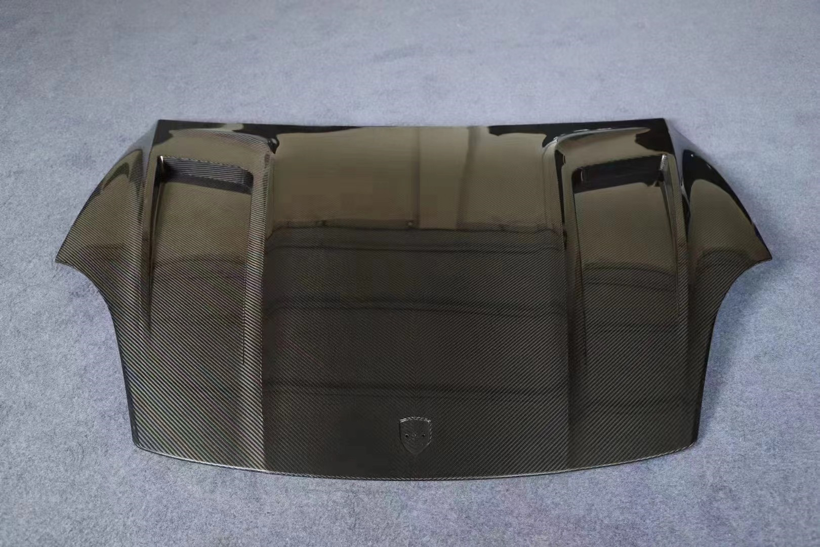 2019 Black Porsche Cayenne Body Kit TH Style Hood Engine Cover Dry Carbon Fiber