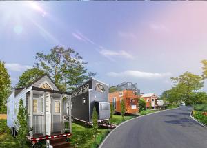 China Camping Travel Trailer Integrated Prefabricated Tiny House Prefab Light Steel Frame House wholesale