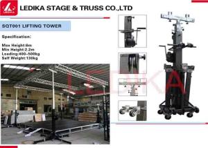 China Heavy Duty Clamp 2 - 6 M Lift Tower Crank Stand Truss Elevator Tower With Wheels wholesale