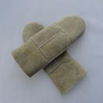 Women'S Shearling Skin Leather Mitten Gloves Double Face Lamb Fur Material