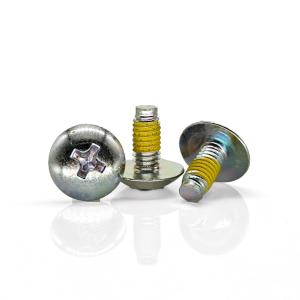 China Yellow Nylon Patch Dome Head Phillips Screw – Dog Point Tail &amp; Carbon Steel wholesale
