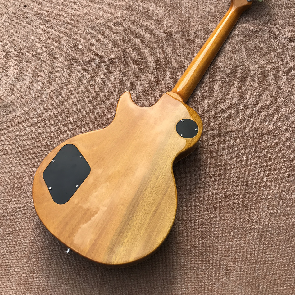 New standard LP 1959 R9 electric guitar, Flame Maple Top, frets cream binding, a piece of neck & body, Tune-o-Matic brid