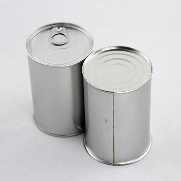 No Printing Silver Round Coffe / Tea Tin Plate Cans For Canned Food With Air -