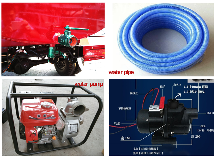 1.6*1.3 m Tank Size Electric kick Start Water Tank Tricycle for Oil Delivery in 2019
