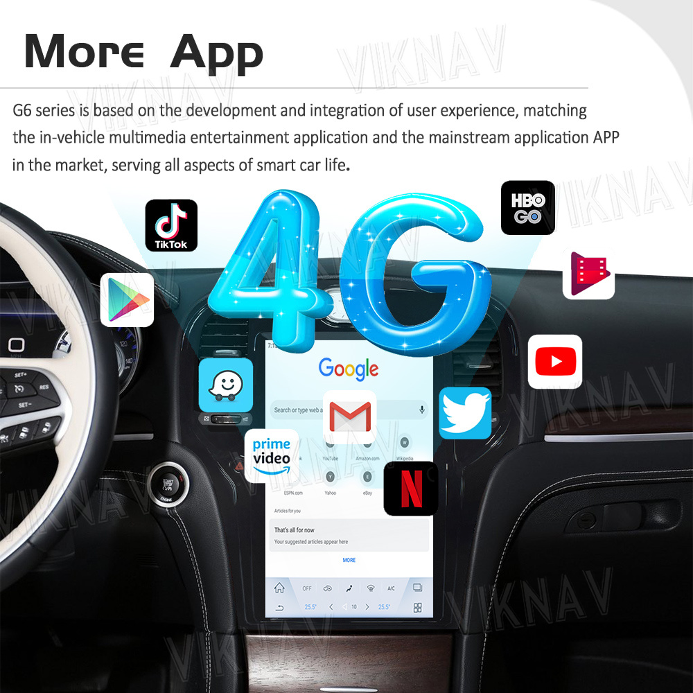 Stereo Touch Screen Car Radio For Chrysler 300C 2013-2019 Android 11 Wireless