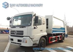 China Dongfeng 6 Speed Rear Load Garbage Trucks 2 Axle Truck With 3 Passenger wholesale