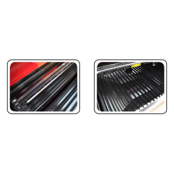 Red Protective Cover CO2 Laser Cutter , CNC Laser Cutting Machine For Acrylic