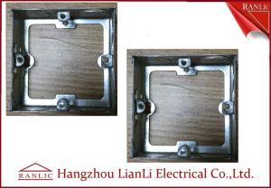 China Steel Electrical Gang Box Extension Ring With Adjustable Ear 20mm 25mm Knockouts wholesale