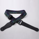 Black White Leather Guitar Strap , Vintage Leather Guitar Strap For Guitar