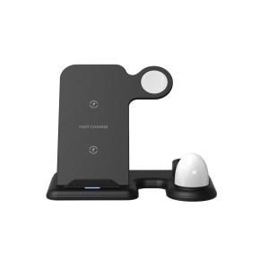 China 4 In 1 9V 5V 2A Qi Wireless Charge Dock With LED Night Light wholesale