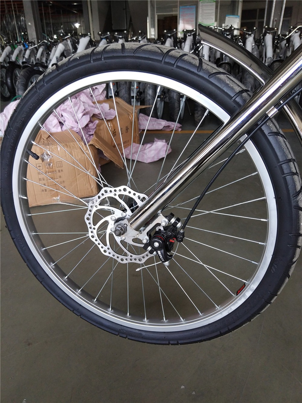 Men's 20-24 Inch Chopper Bike with Fork Suspension and Customizable Options