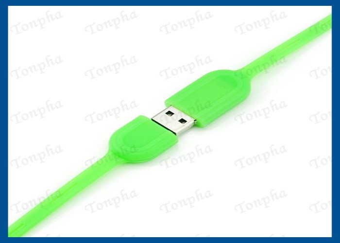 Promotional Thin Wristband Flash Drive Convenient Carrying Silicone Material