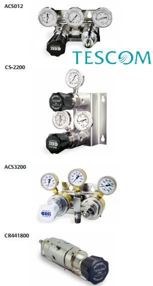 Compact TESCOM ACS3200 Series Changeover Pressure Regulator High Flow Gas Regulation