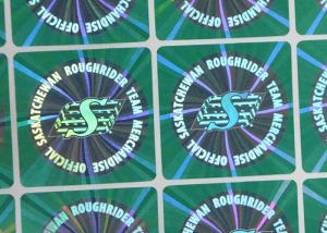 China Custom Size Silver Transparent Holographic Sticker In Round Or Square Shape wholesale