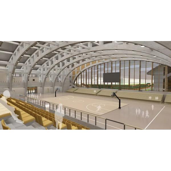 Custom Prefab Steel Structure Indoor Sports Hall Stadium