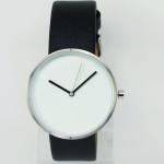 watch Stainless steel case with geniune leather strap watch from manufacture