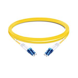 China 2m (7ft) Duplex OS2 Single Mode LC UPC to LC UPC PVC (OFNR) Fiber Optic Cable wholesale