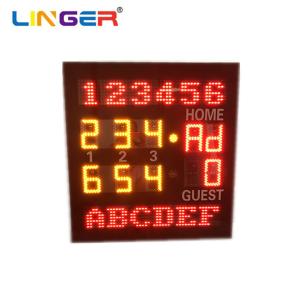 China 6 Inch Digit In Amber Color Led Tennis Scoreboard With Team Name wholesale