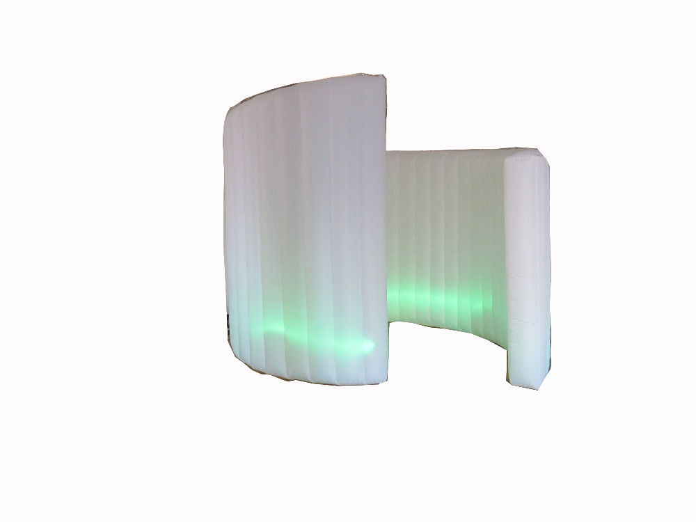 Custom Led lighting inflatable sprial wall