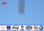 55m Work Platform Steel Polygonal High Mast Light Pole 500W LED Flood Light