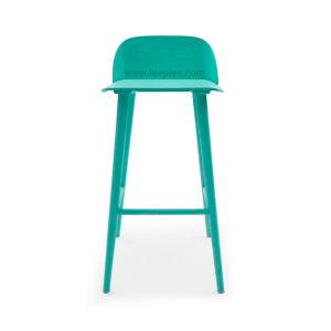 China Chair Furniture Colorful Design Solid wood bar stool with high leg wholesale