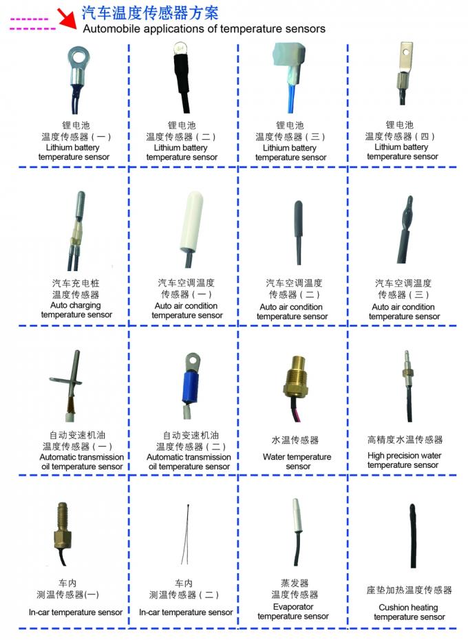 Lithium Battery Temperature Control Module Ring Lug Thread NTC Temperature Sensor