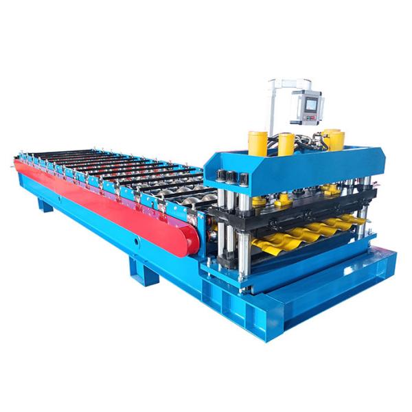 Prepainted Galvanised Iron Glazed Tile Roll Forming Machine 440V 3phase 60Hz