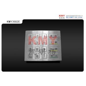 China 4x4 Keys 5VDC Stainless Steel Keypad 0.45mm Cash Machine Number Pad wholesale