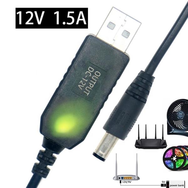 QC3.0 QC2.0 QC Charging Large Output 12V 1.5A 9V 2A 5V to 12V USB Charger Cable