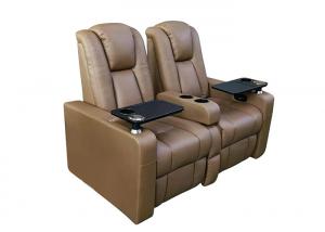 China Reclining 2 Seat Movie Theater Couches With Cup Holder on sale