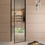 Narrow Frame Noiseless Aluminum Casement Door 1.2mm-2.0mm Double Glass
