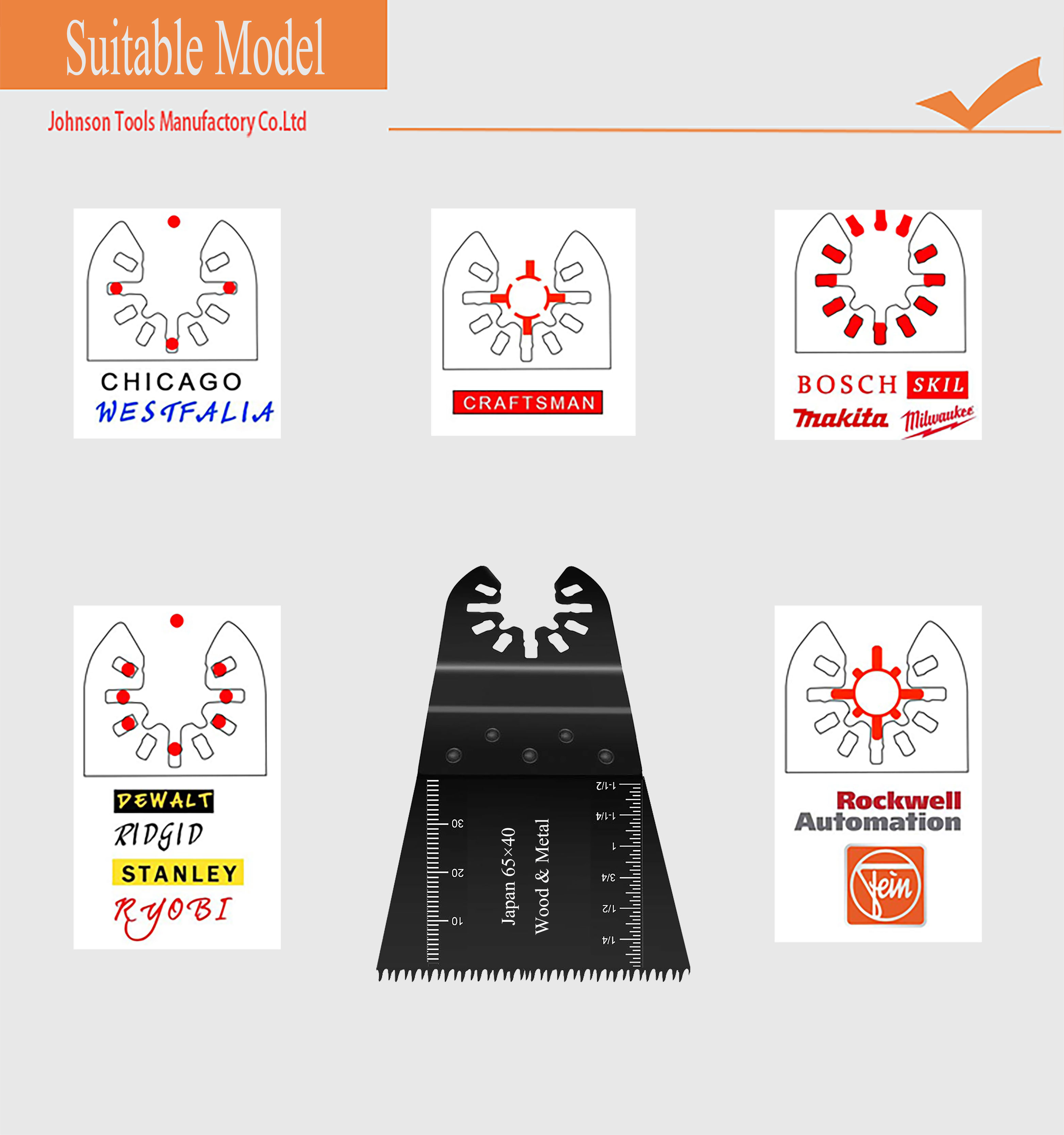 SGS 65x40mm Oscillating Multi Tool Diamond Blades Robust