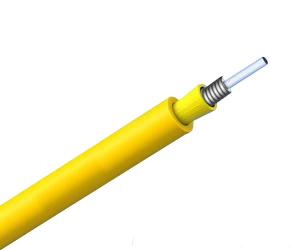 China Yellow color GJSJV Coaxial Armoured Indoor Fiber Optical Cable GJSJV With 0.6mm Tight Buffer wholesale