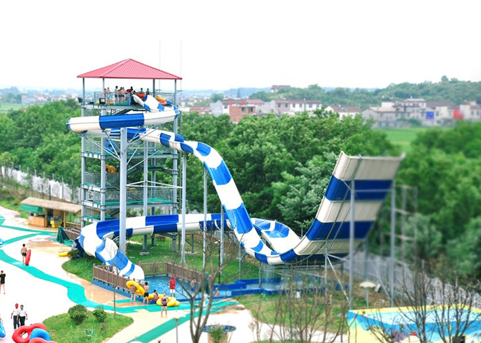 Hotels Water Park Slide Hot - Galvanized Steel Columns 10 Years Life Span