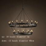 Wrought iron Chandelier art retro industrial Black LOFT restaurant bar clothing
