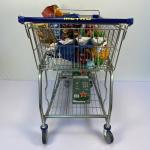 Metal Convenience Store Grocery Shopping Trolley 135L CE Certificate
