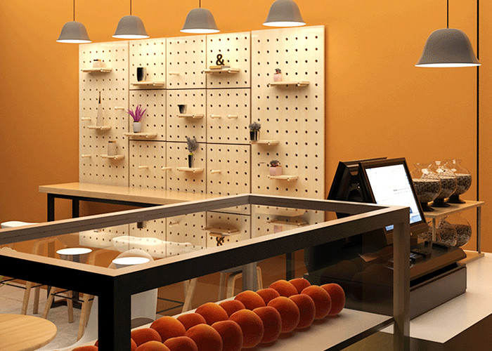 12mm Melamine Mdf Perforated Board For Gondola Shelving Furniture